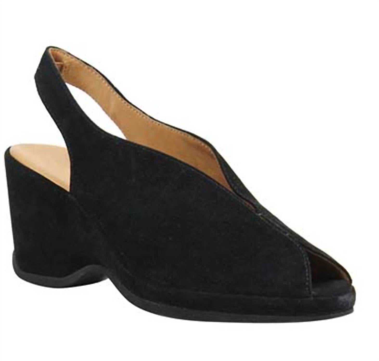 L'amour Des Pieds Women's Odetta Slingback Pumps in black - women's shoe - detail view
