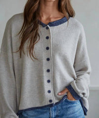 By Together - Crewneck Button Front Cardigan