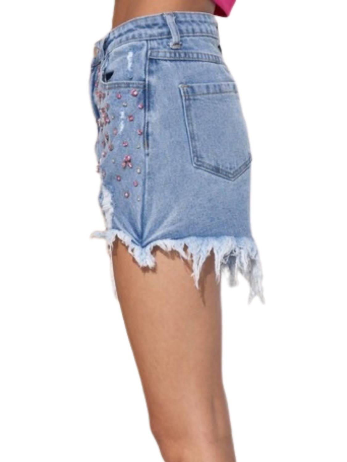 Blue B - Remy Rhinestone Denim Short