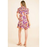 Thml - Leaf Print Short Sleeve Smock Dress