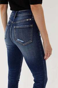 Kancan - High Rise Ankle Raw Hem Skinny Jeans