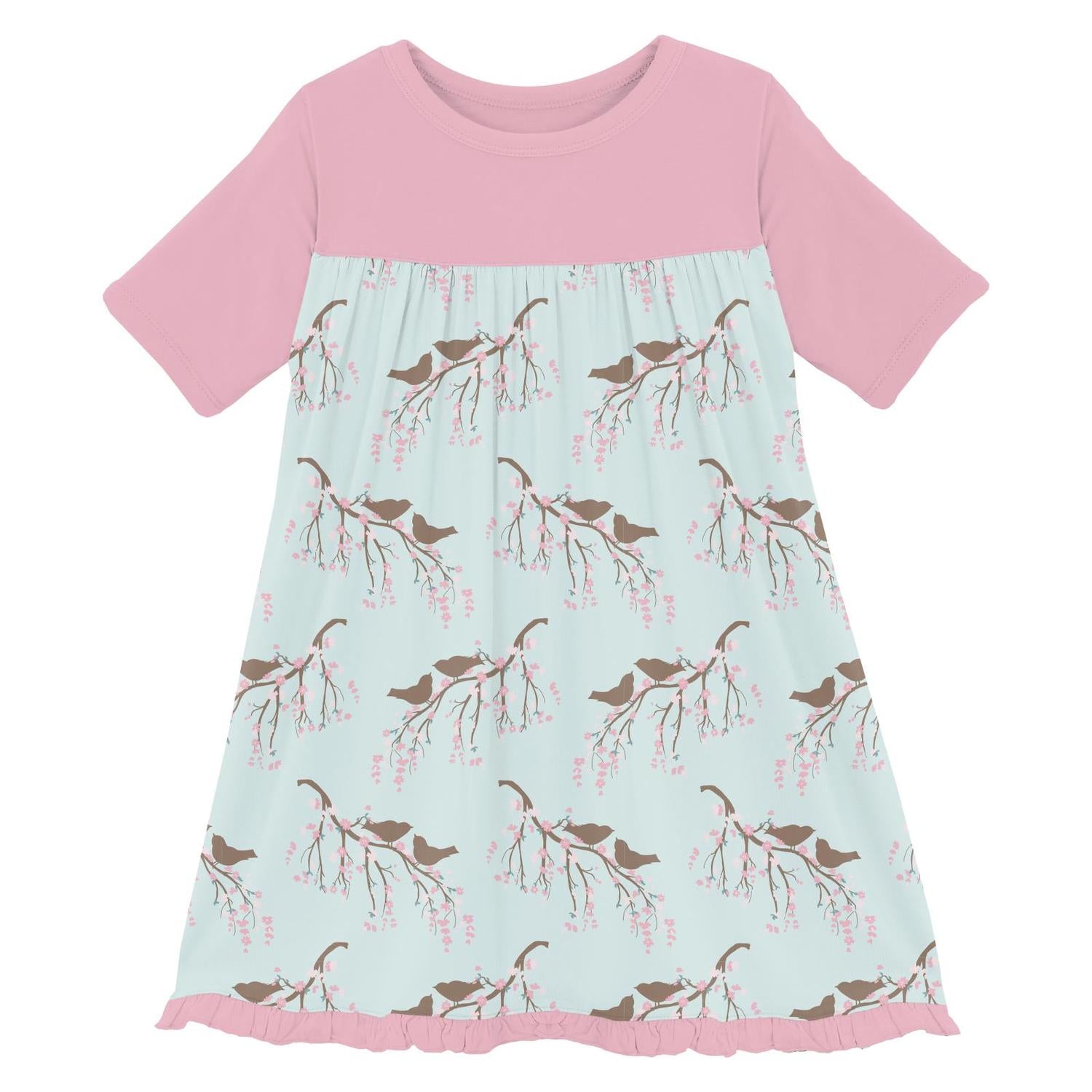 Kickee - Baby Girl's Classic Short Sleeve Swing Dress Fresh