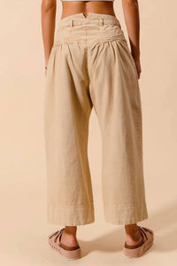 So Me - Mid Rise Wide Leg Chino Pants With Pockets