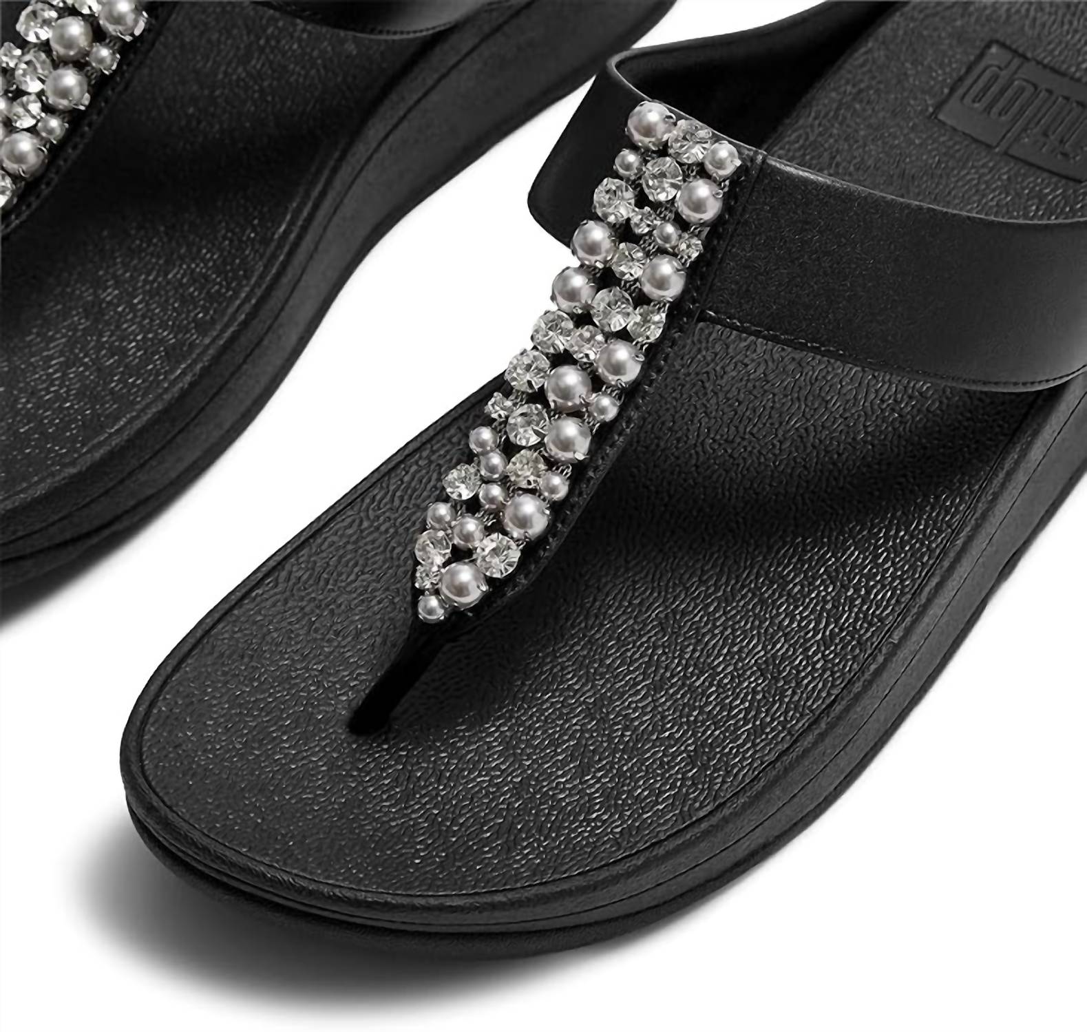 Fitflop - Women's Fino Pearls & Crystal Toe Post Sandal