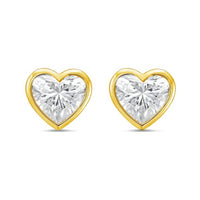 Diana M Jewels - Women's Heart Lab-Grown Diamond Stud Earrings (4.00 Ct) - Signature Plus