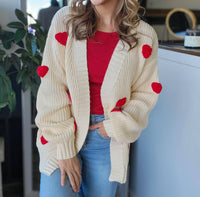 Sweet Generis Heart On My Sleeve Cardigan in multi - women's cardigan - view 5