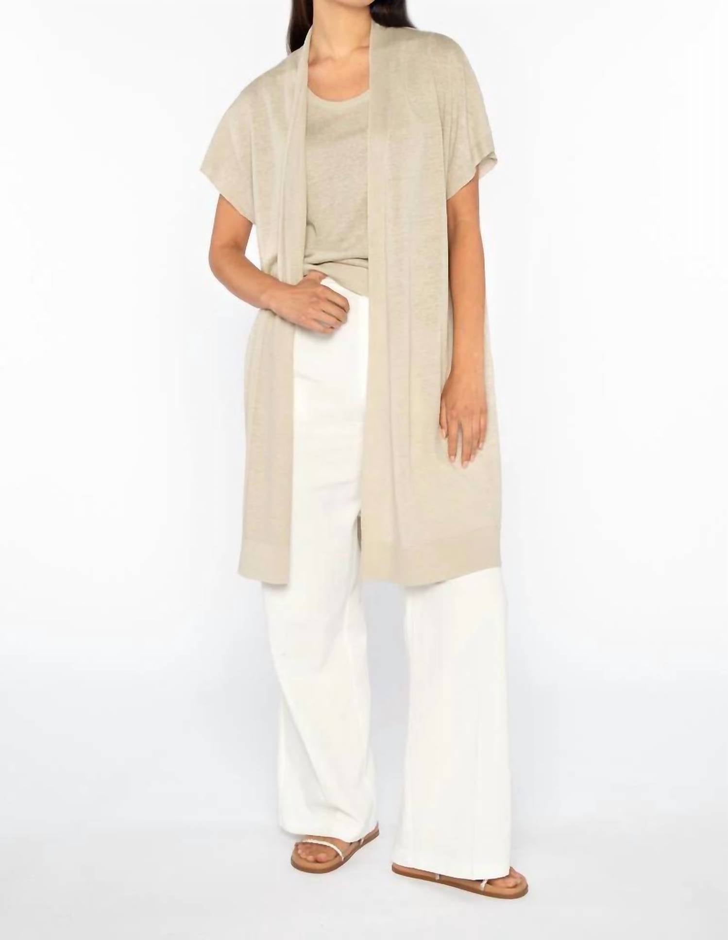 Kinross - Long Sleeveless Cardigan