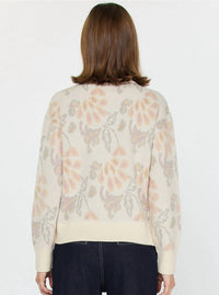 Current Air - Jacquard Floral Half-Zip Sweater