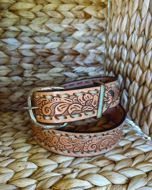 Women's Tooled Buckstitch Belt