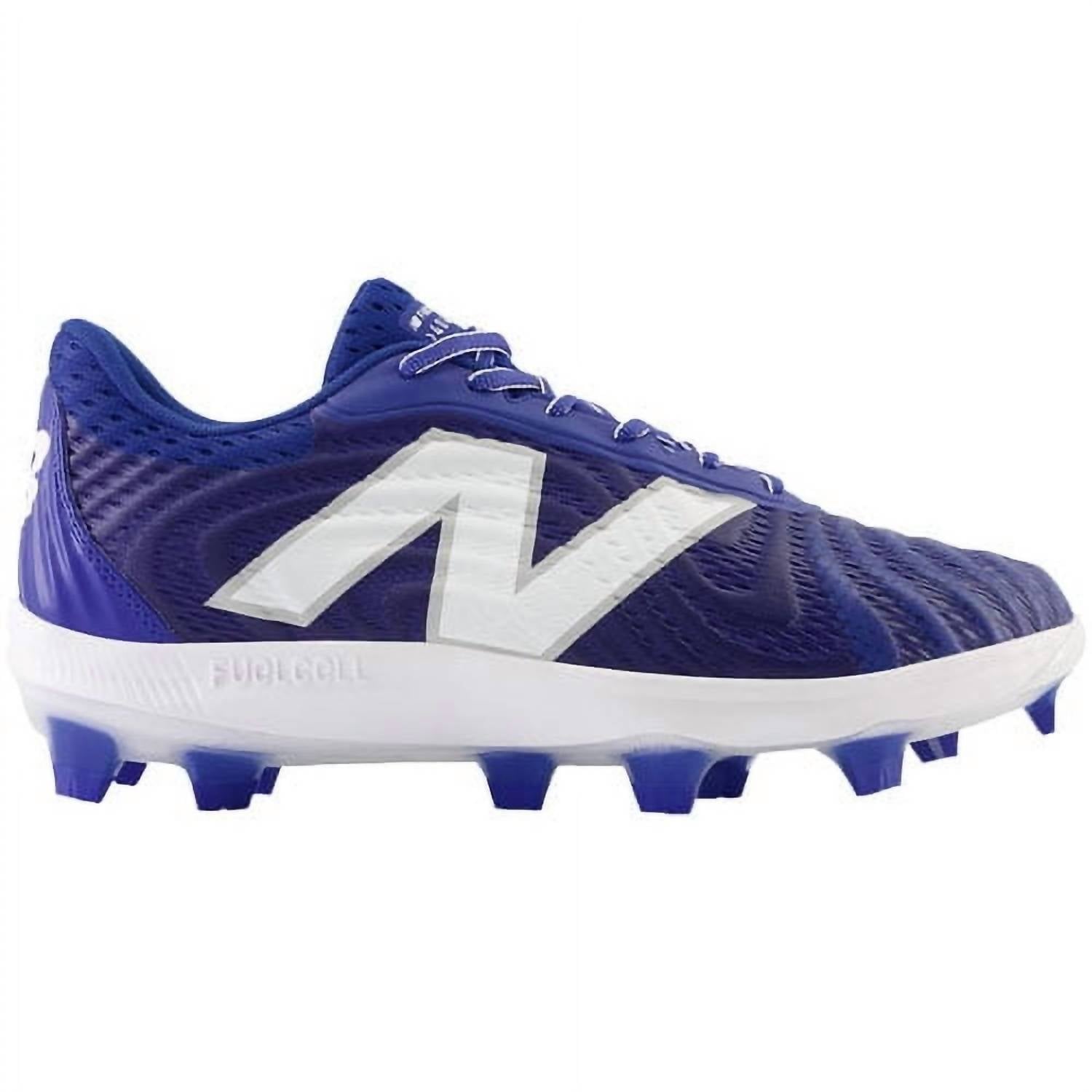 New Balance Men's Fuelcell 4040v7 Molded Cleats Athletic Shoes in royal blue - men's shoe