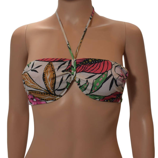 Women's Floral Underwire Halter Strap Bikini Top