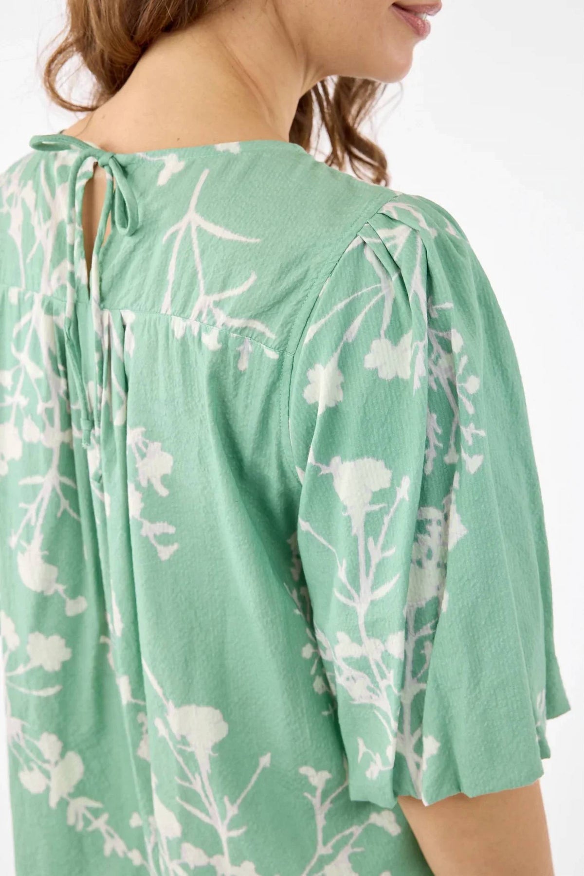 Jensen - Printed Seersucker Blouse