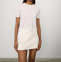 LISA YANG Ira Short Sleeve T-shirt in ivory - women's t-shirt