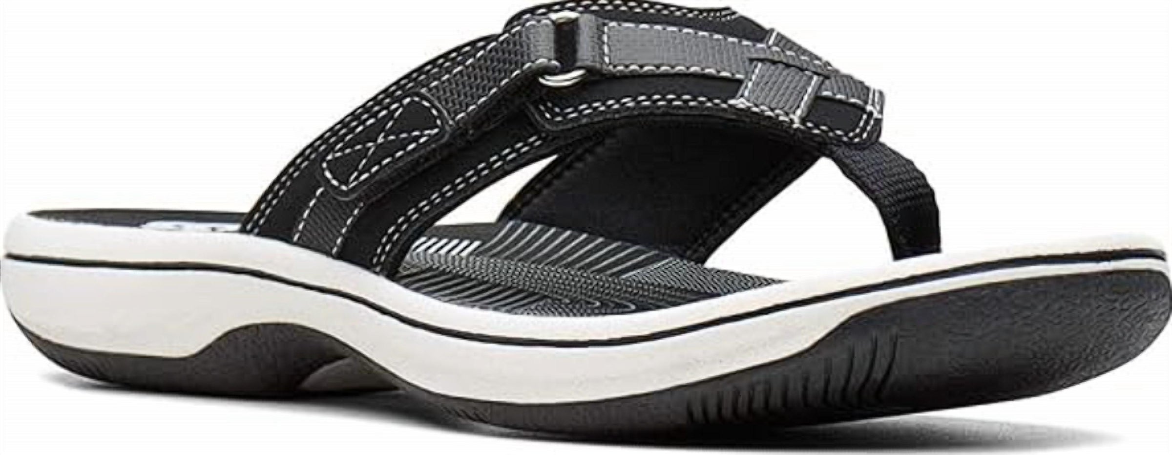 Clarks Women's Breeze Sea Slipper in black synthetic - women's shoe - alternate view