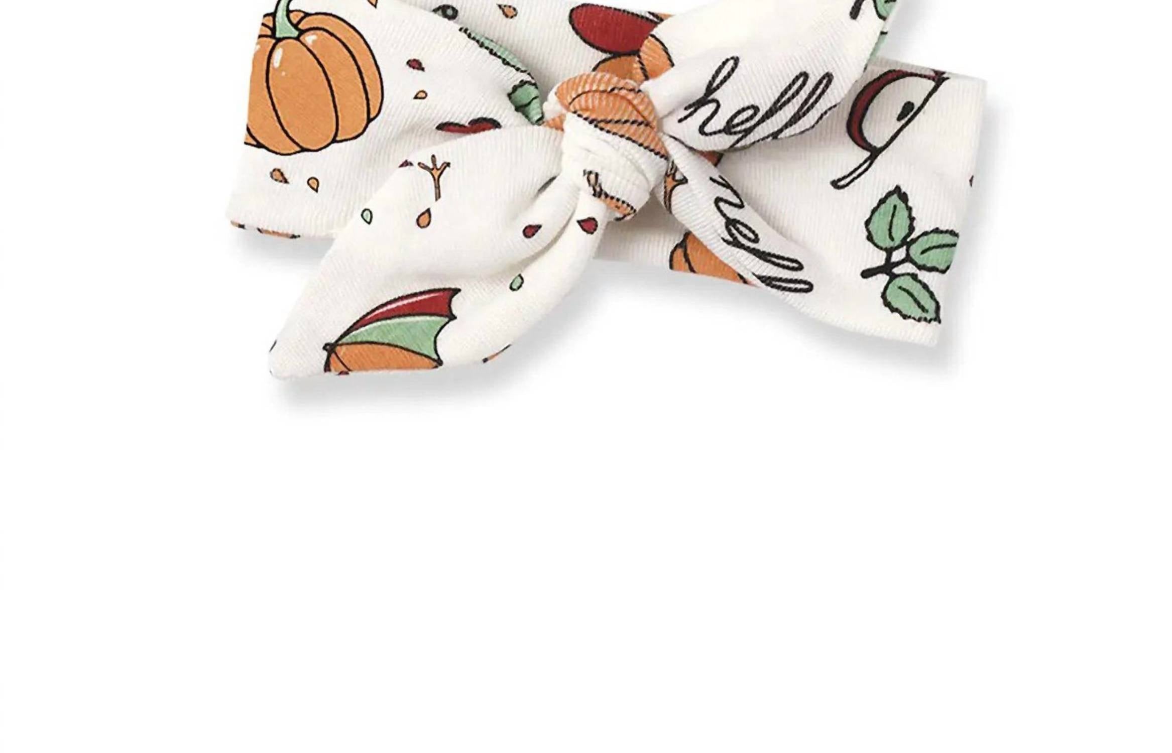 Tesa Babe Baby Girls Happy Harvest Lucy Bow Headband in ivory orange red - kids' accessory