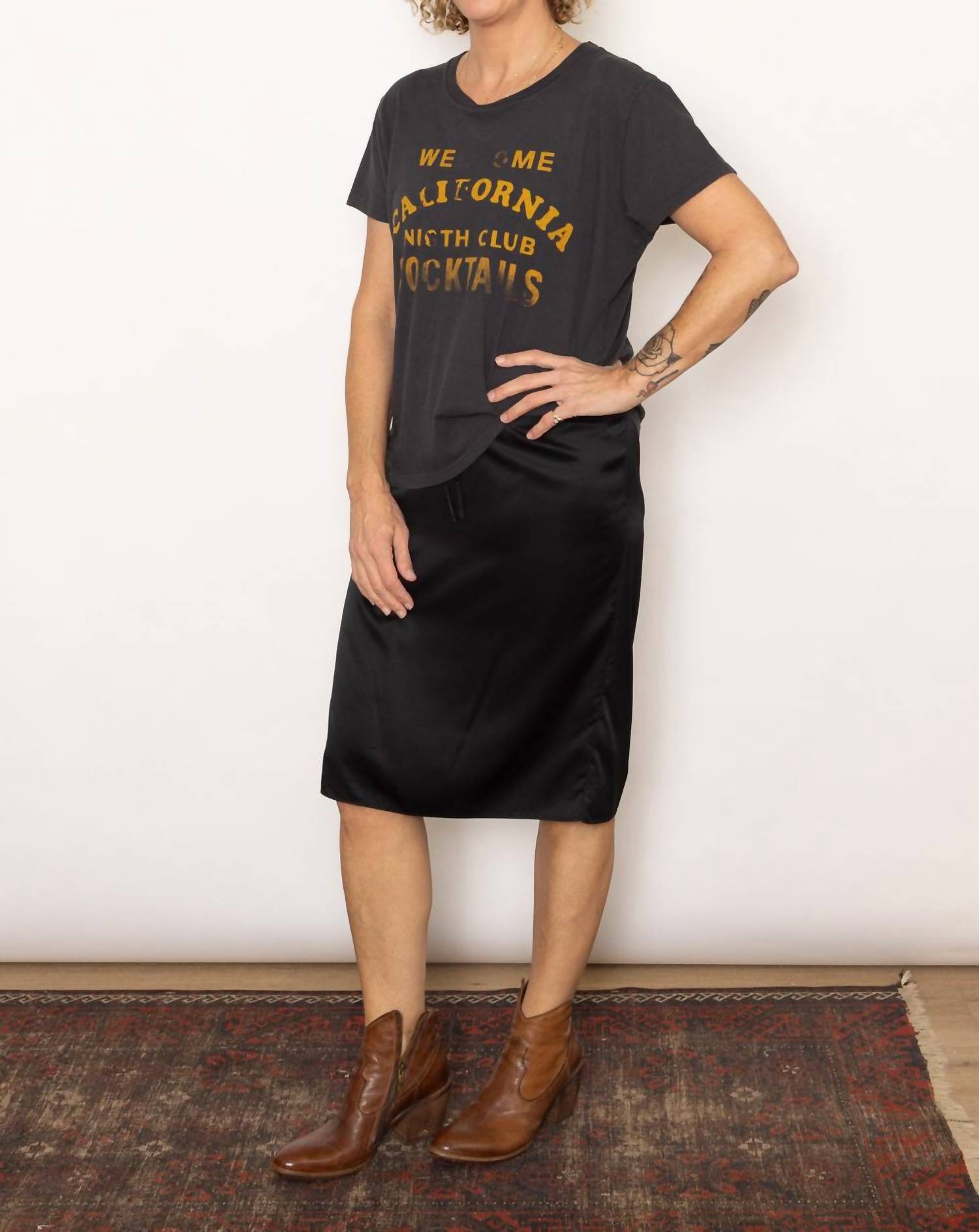 6397 - Bias Drawstring Skirt
