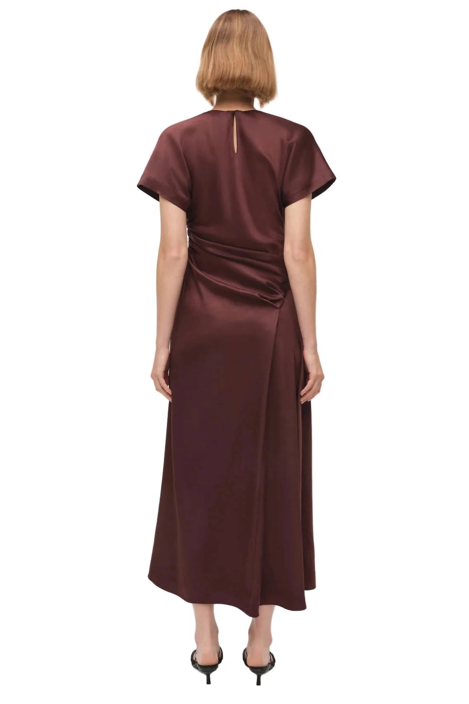 Simkhai - Marabella Draped Satin Midi Dress