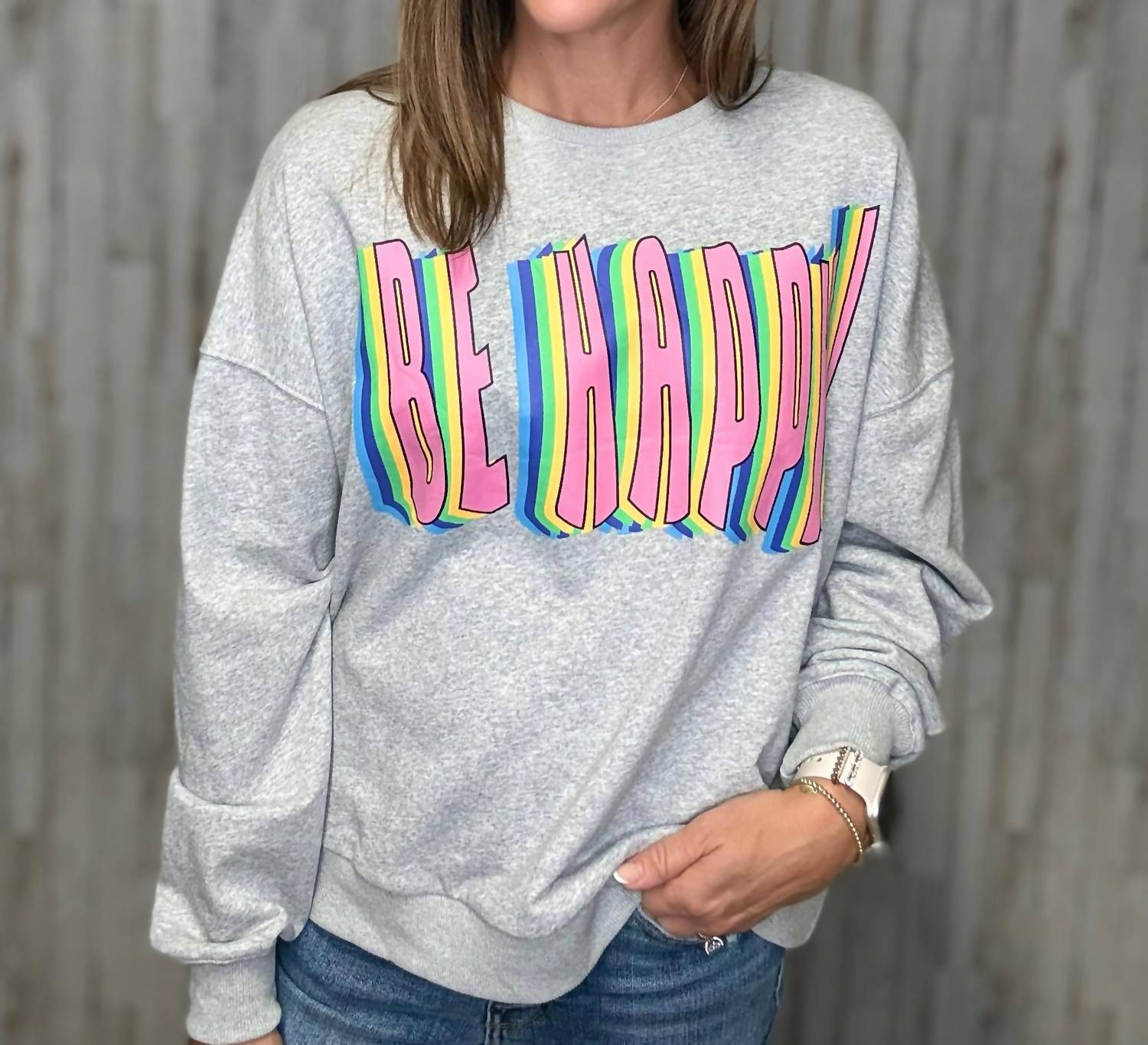 Easel - Be Happy Sweatshirt