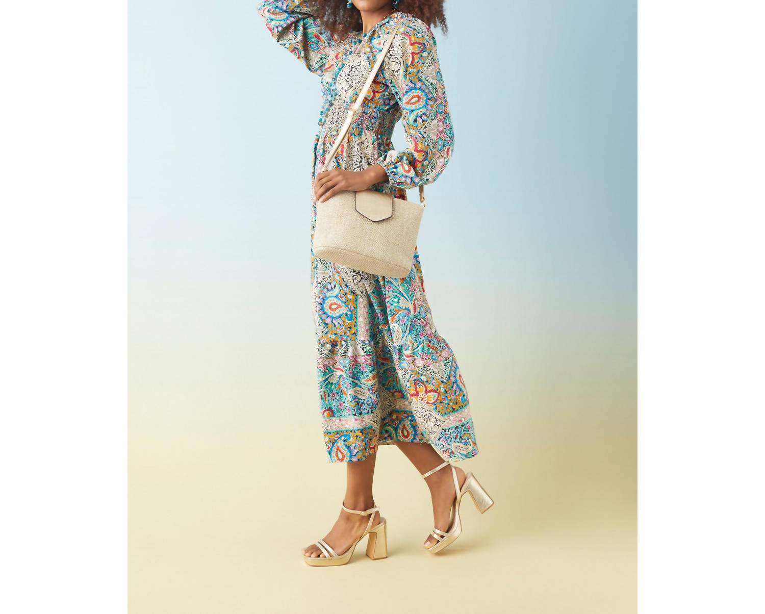 Coco + Carmen - Women's Lotus Paisley Floral Print Maxi Dress