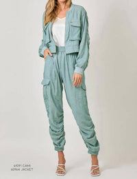 Mystree - Side Shirring Detail Jogger Pants