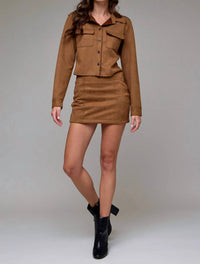 Hidden - Abbey Suede Button-up