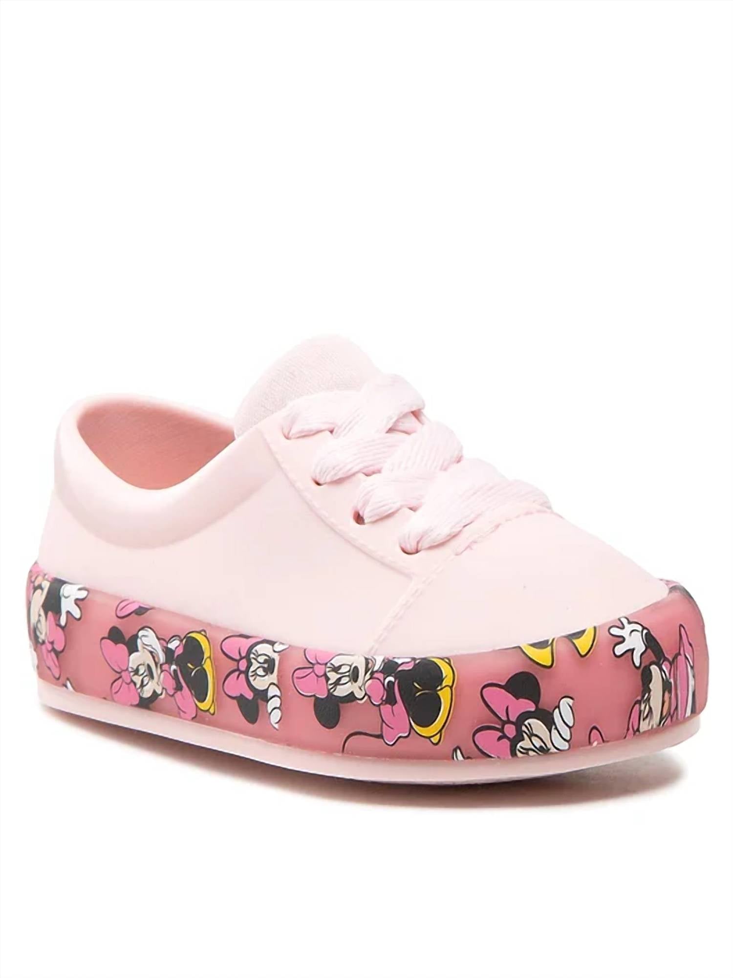 Mini Melissa Girls Street Mickey & Friends Sandals in pink - kids' sandal
