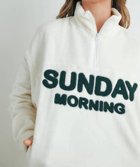Buttermelon - Sunday Morning Half-zip Pullover Sweatshirt