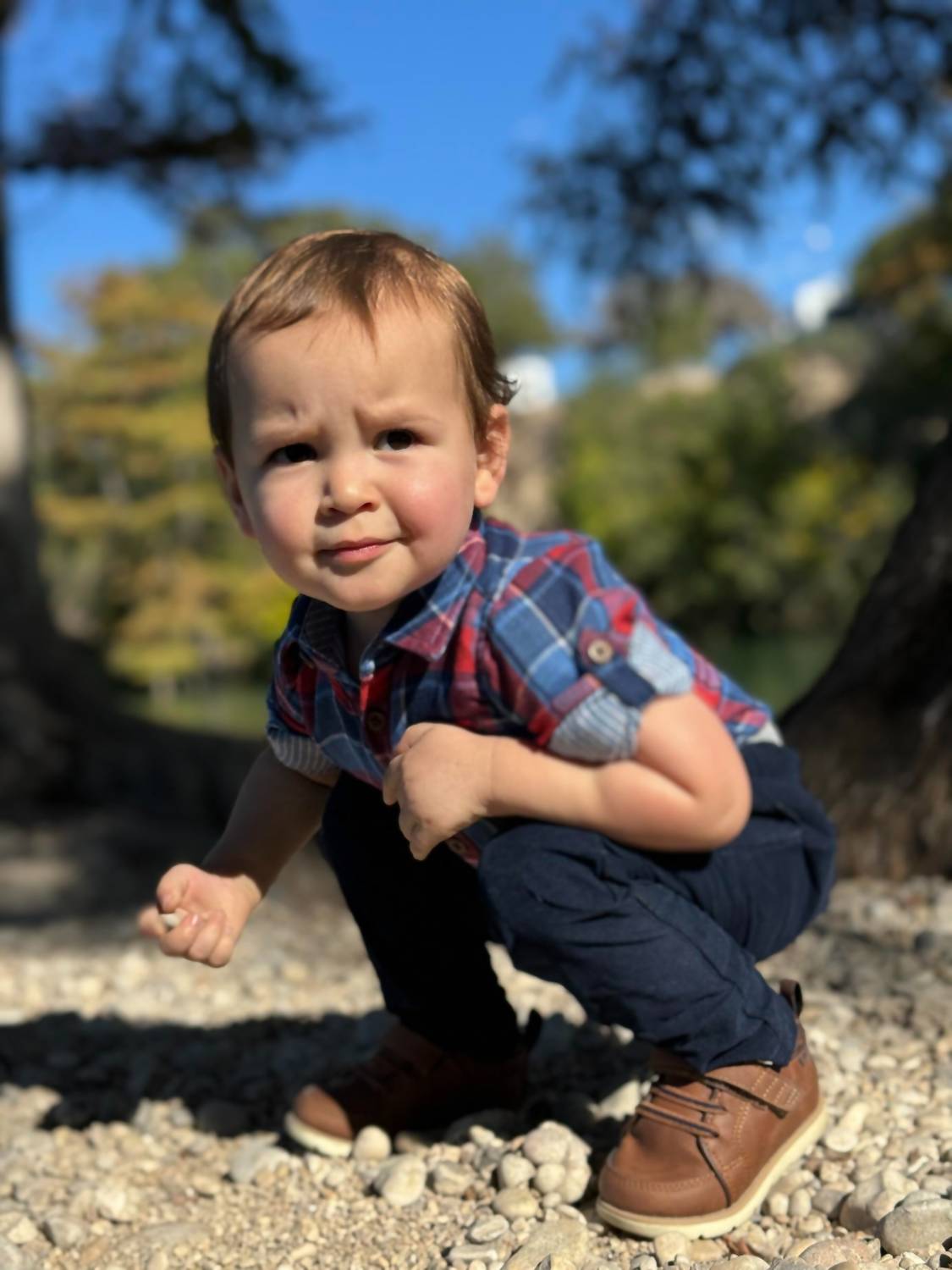 Me & Henry - Boy's Jasper Woven Onesie