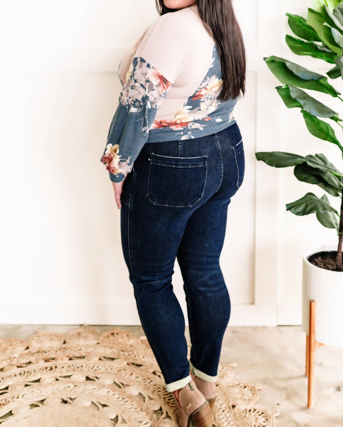 Judy Blue - Denim Cuffed Joggers Jeans