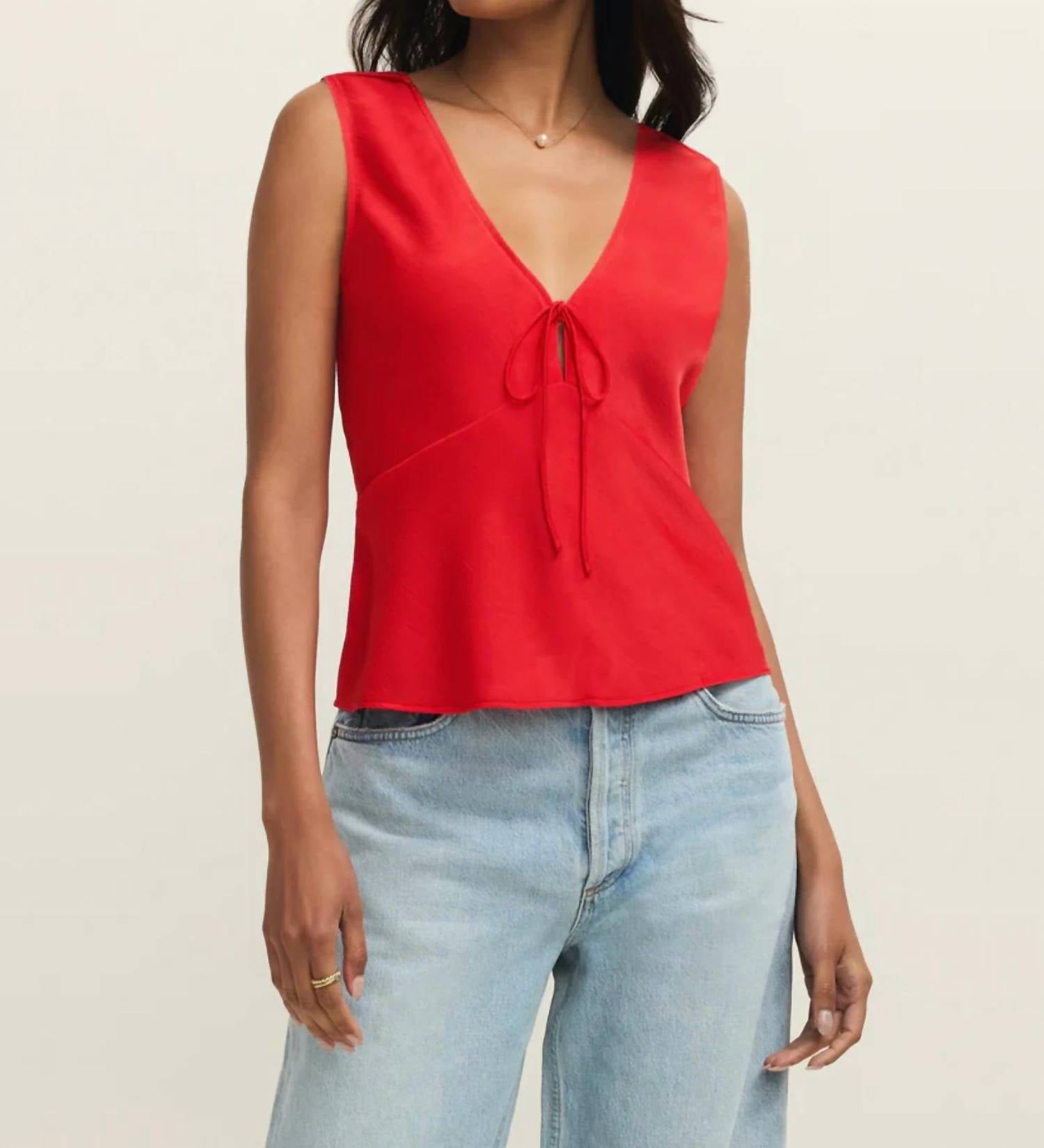 Z Supply - Luana V Neck Satin Top
