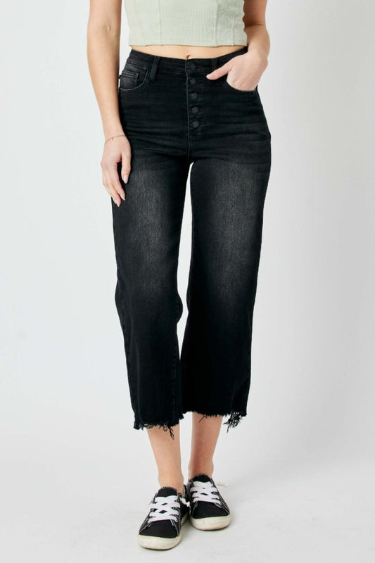 Judy Blue - High Waist Crop Wide Leg Jeans