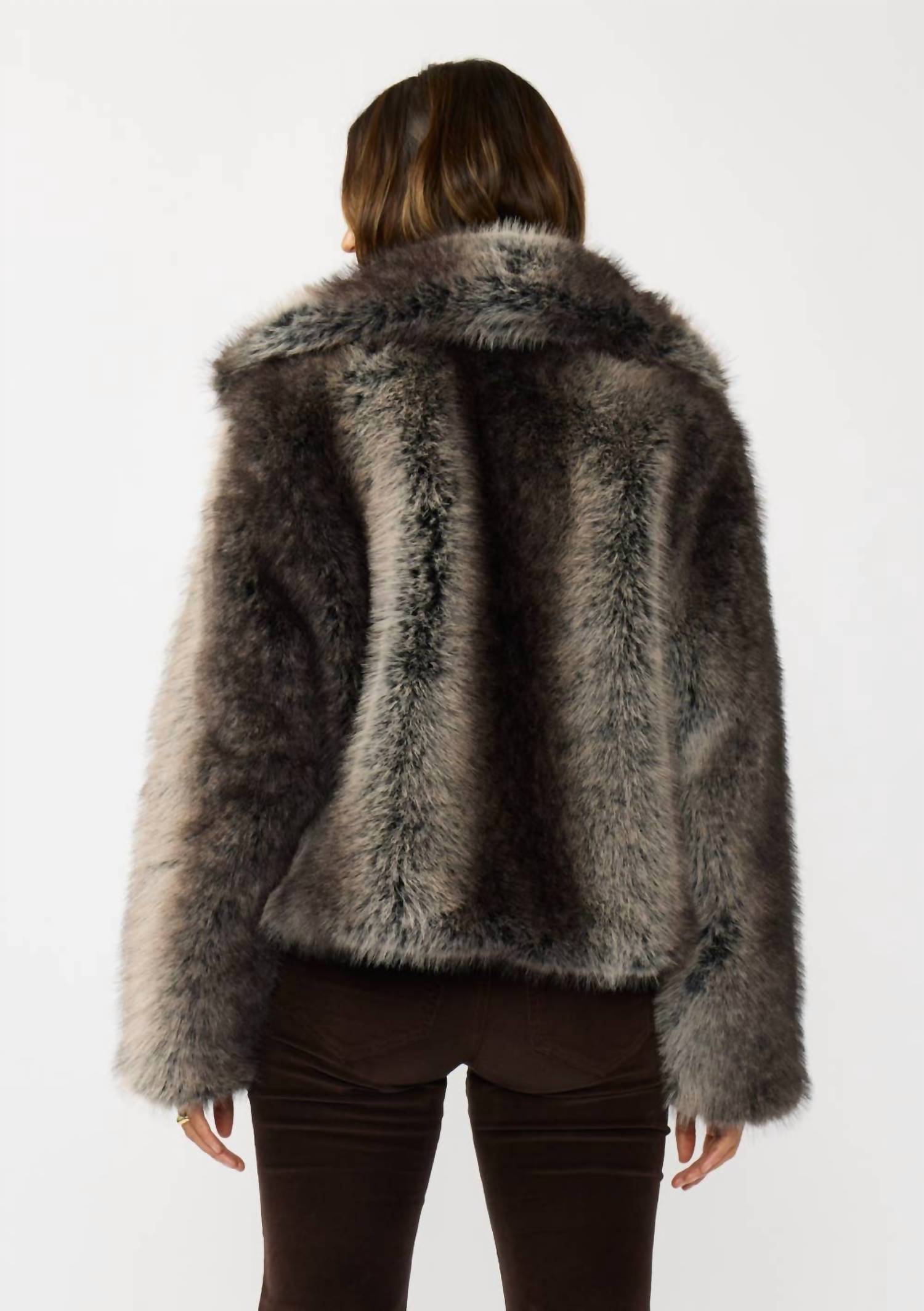Lovestitch - Ombre Faux Fur Jacket