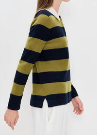 White + Warren - Cashmere Rugby Stripe Polo