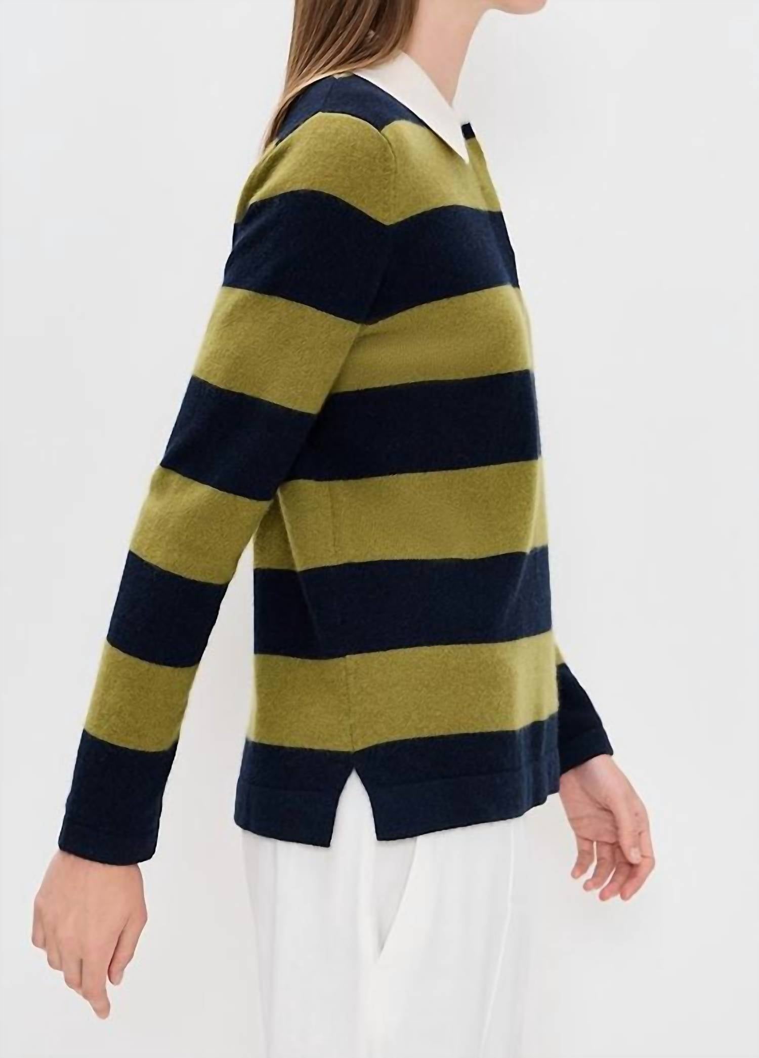 White + Warren - Cashmere Rugby Stripe Polo