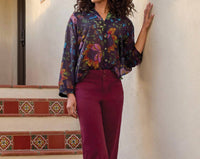 Tribal - Flowy Button Up Blouse