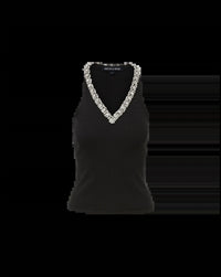 Veronica Beard Ayres Embellished Tank Top in black 1 - women's tank top - view 6