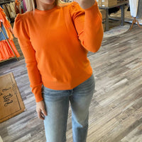 &Merci - Puff Sleeve Crew Neck Sweater