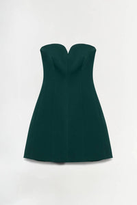 SIMKHAI Devon Mini Dress in emerald - women's dress - detail view