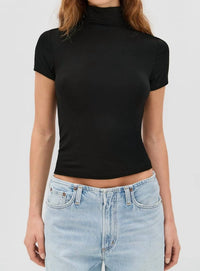 Lna - Demi Fitted Mock Neck Top