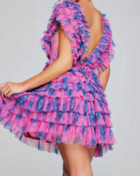 Jovani - V Neckline Short Dress