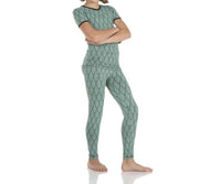 Kickee - Kids' Bamboo Print Short Sleeve Pajama Set