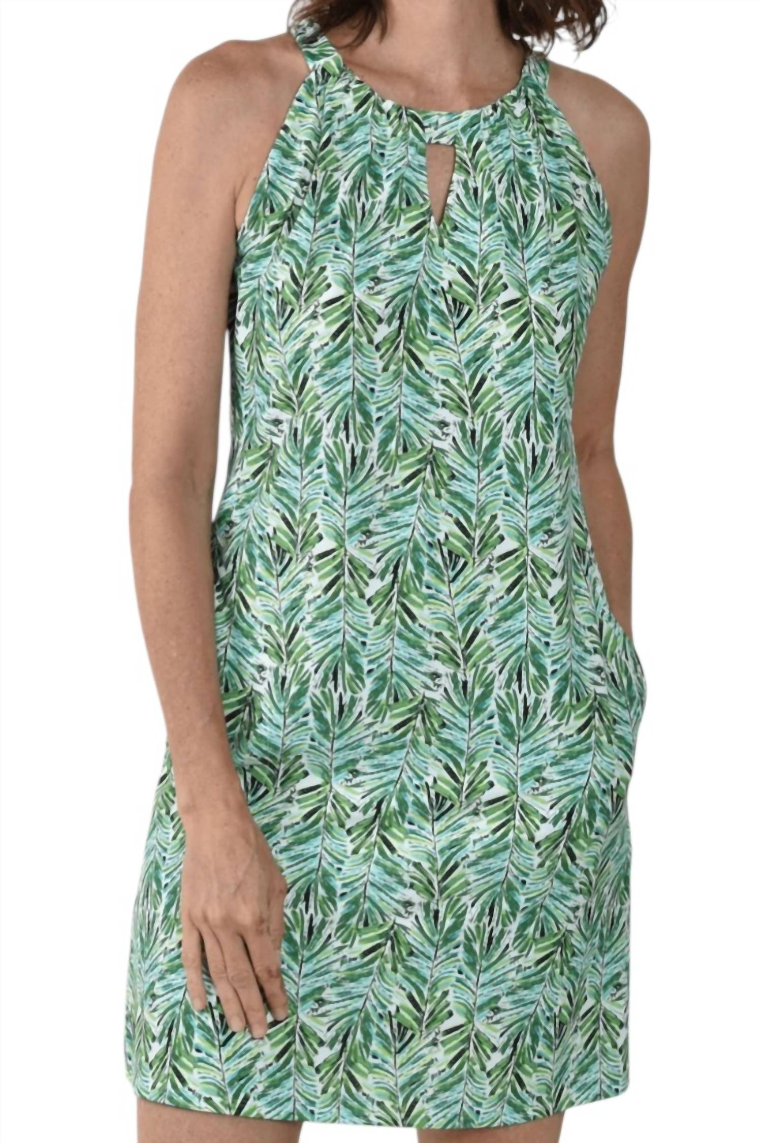 Southwind Charleston Dress in jungle - women's dress - detail view