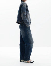 Desigual Women’s Studded Denim Jacket in blue - women's jacket - view 4