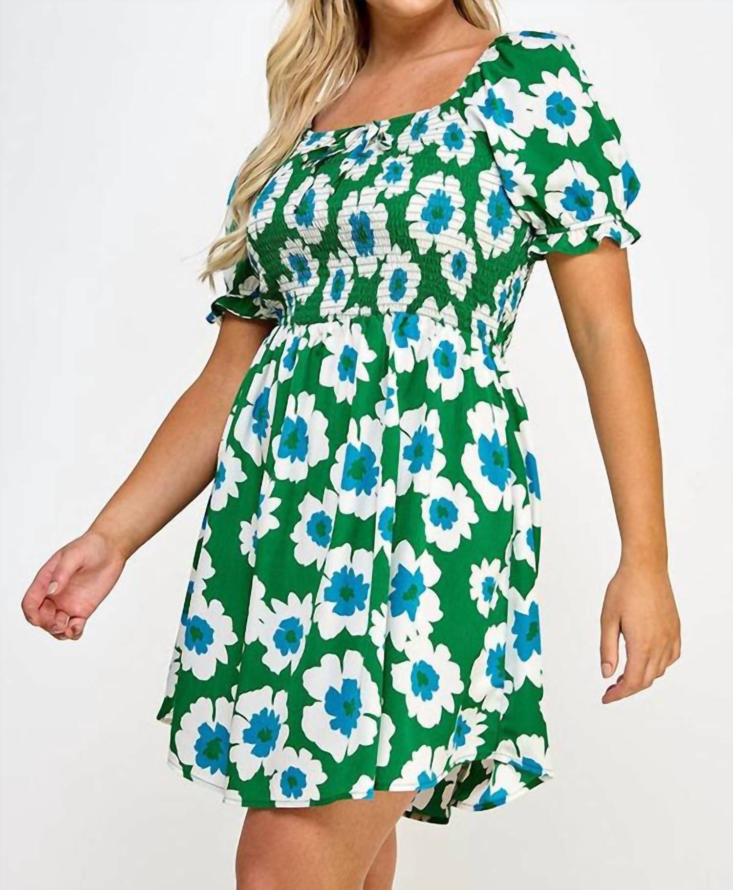 Haute Fox - Smocked Babydoll Dress