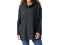 Smartwool Women's Edgewood Poncho Sweater in charcoal - women's sweater