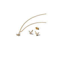 Pandora - Butterfly Studs and Pendant Necklace Jewelry Set
