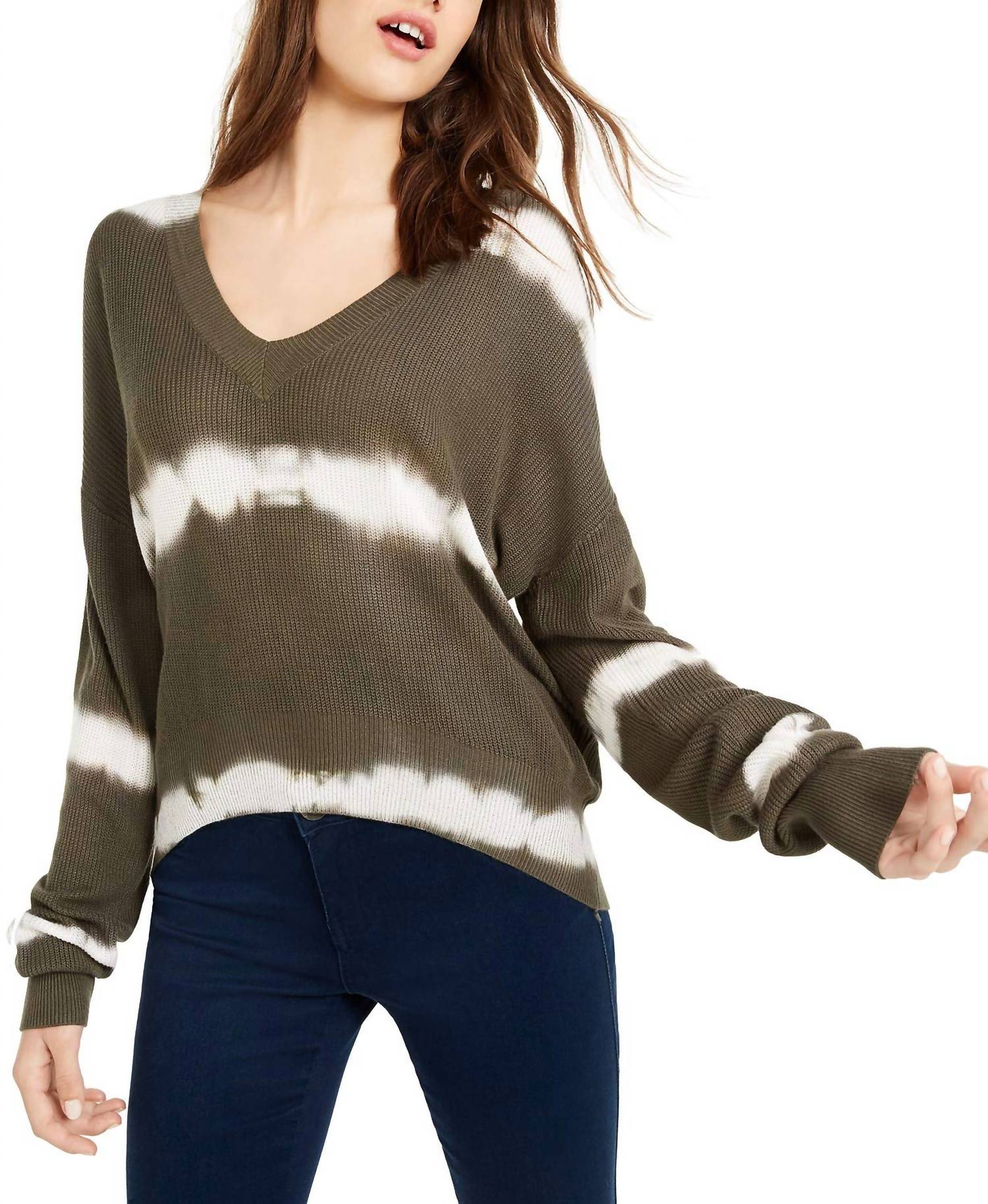 Crave Fame - Juniors Tie Dyed Pullover Sweater