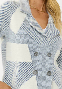 Lovestitch - Luna Sutton Double-breasted Sweater Jacket