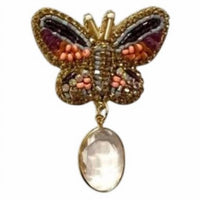 Allie Beads - Women's Butterfly And Crystal Drop Earrings