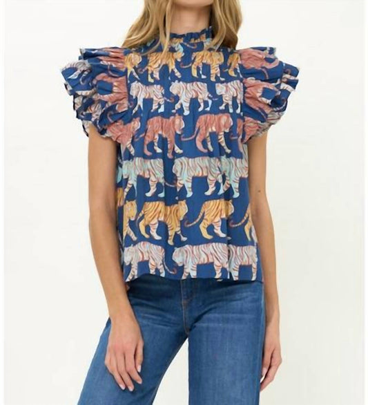 Oliphant - Pintuck Ruffle Top